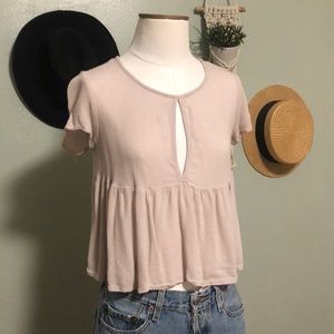 Urban / Kimchi Blue Slit Front Babydoll Top XS/S